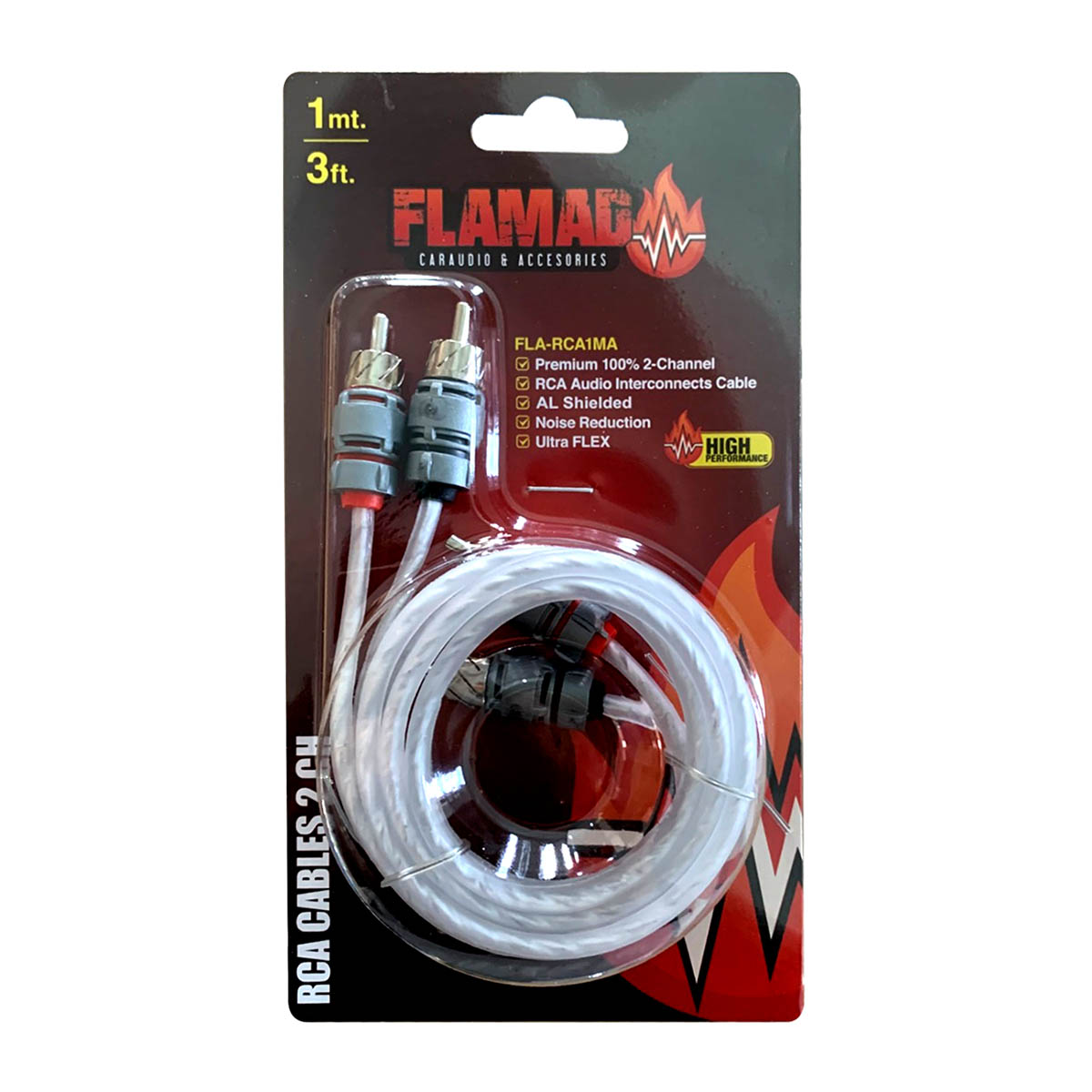 Cable RCA Full COBRE FLA-RCA1MA – FLAMAD AUDIO – PREMIUM-1M